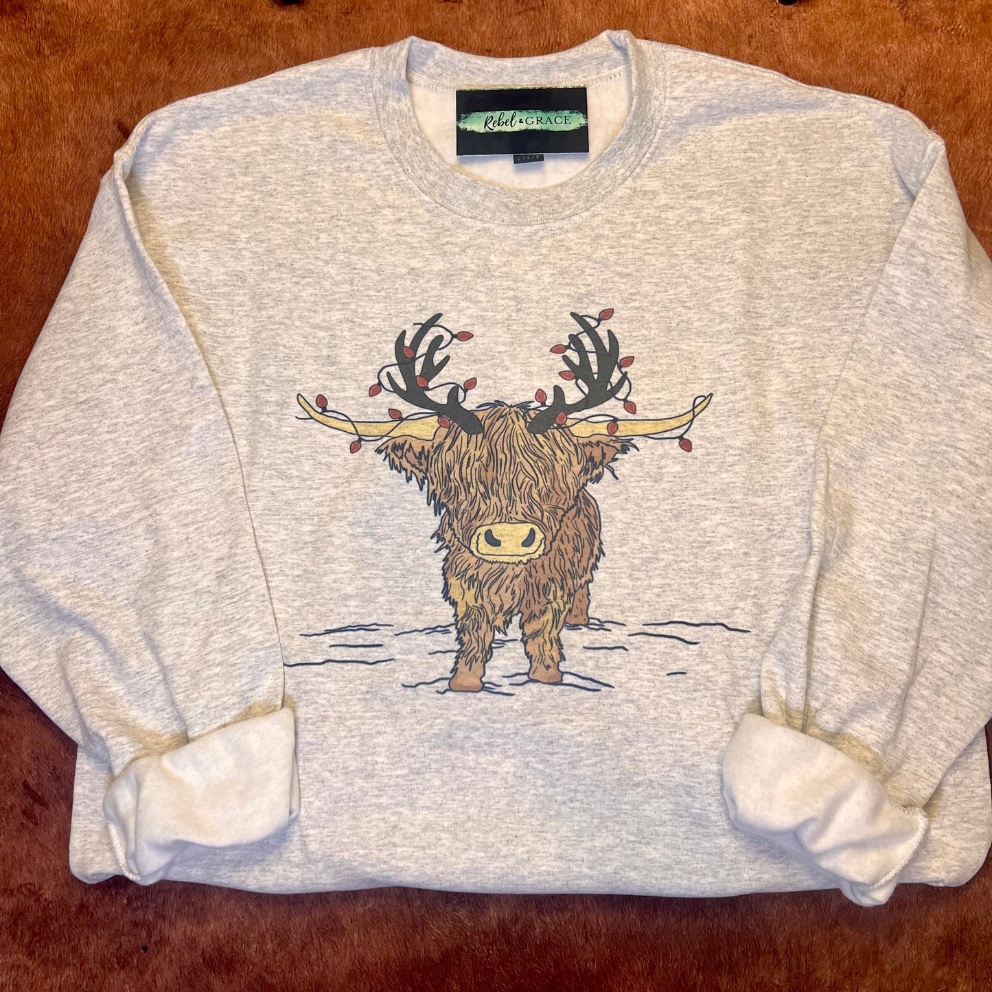 Christmas Cow Crewneck