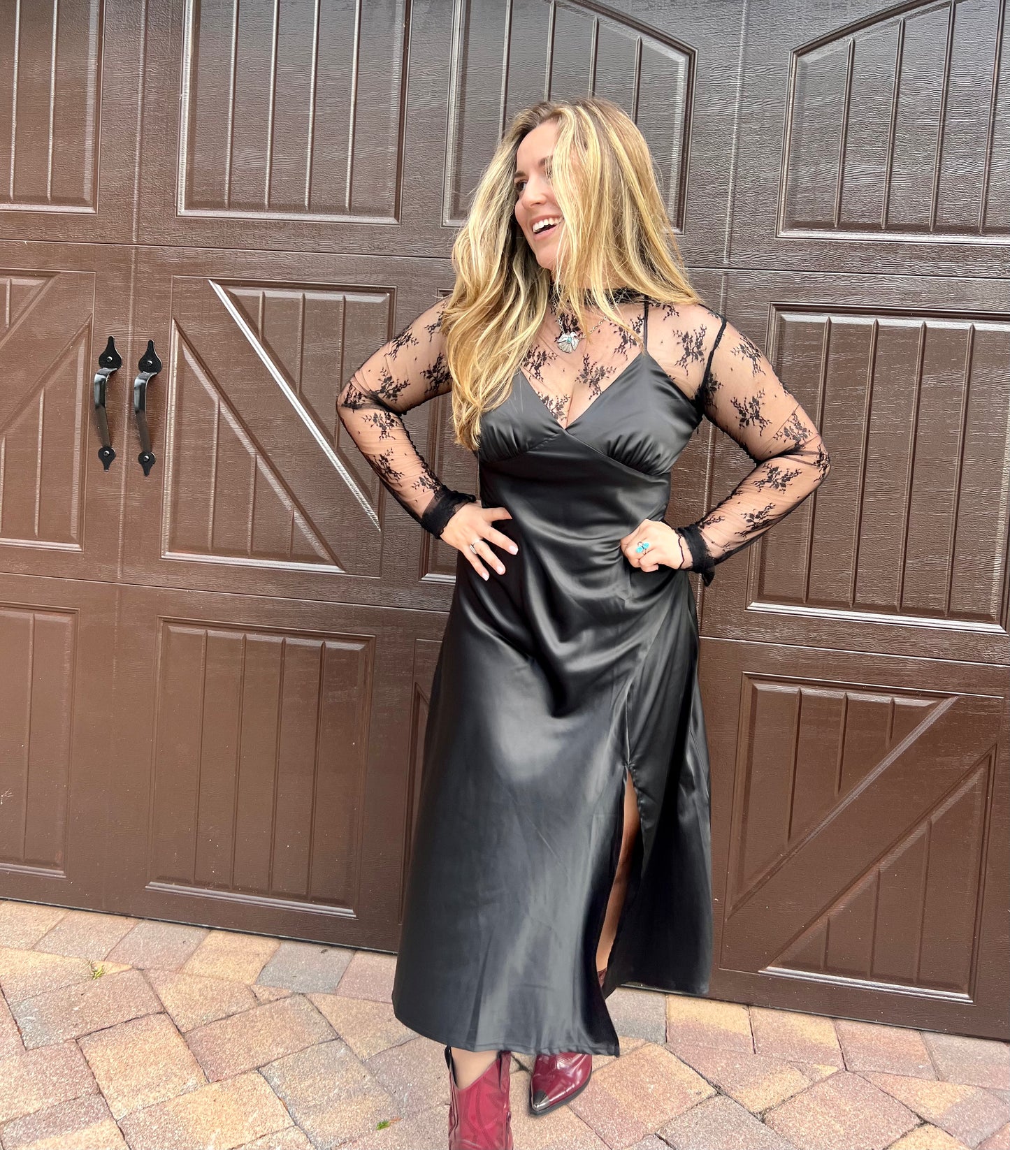 Robe en satin « Actin' Up »