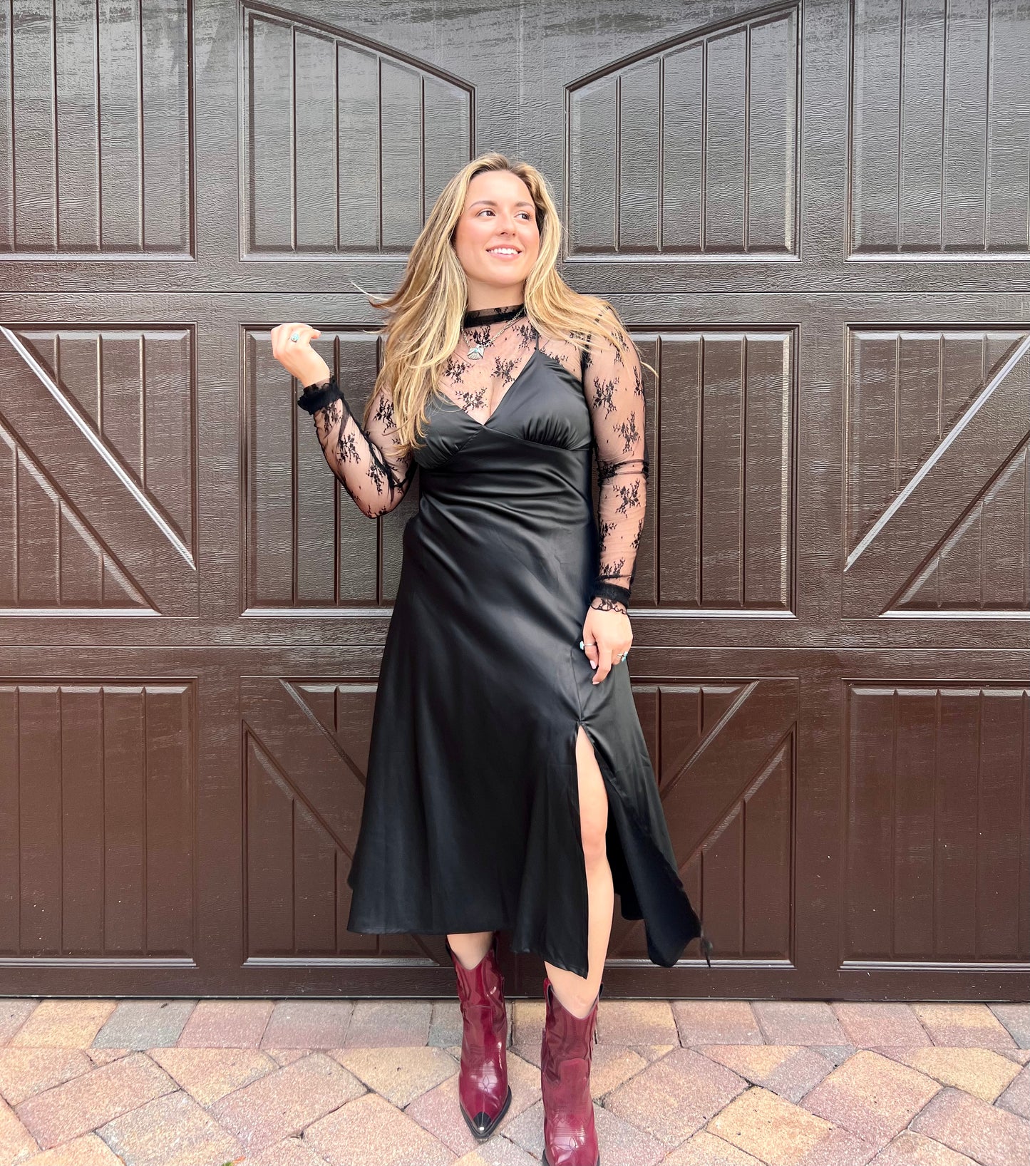 Robe en satin « Actin' Up »