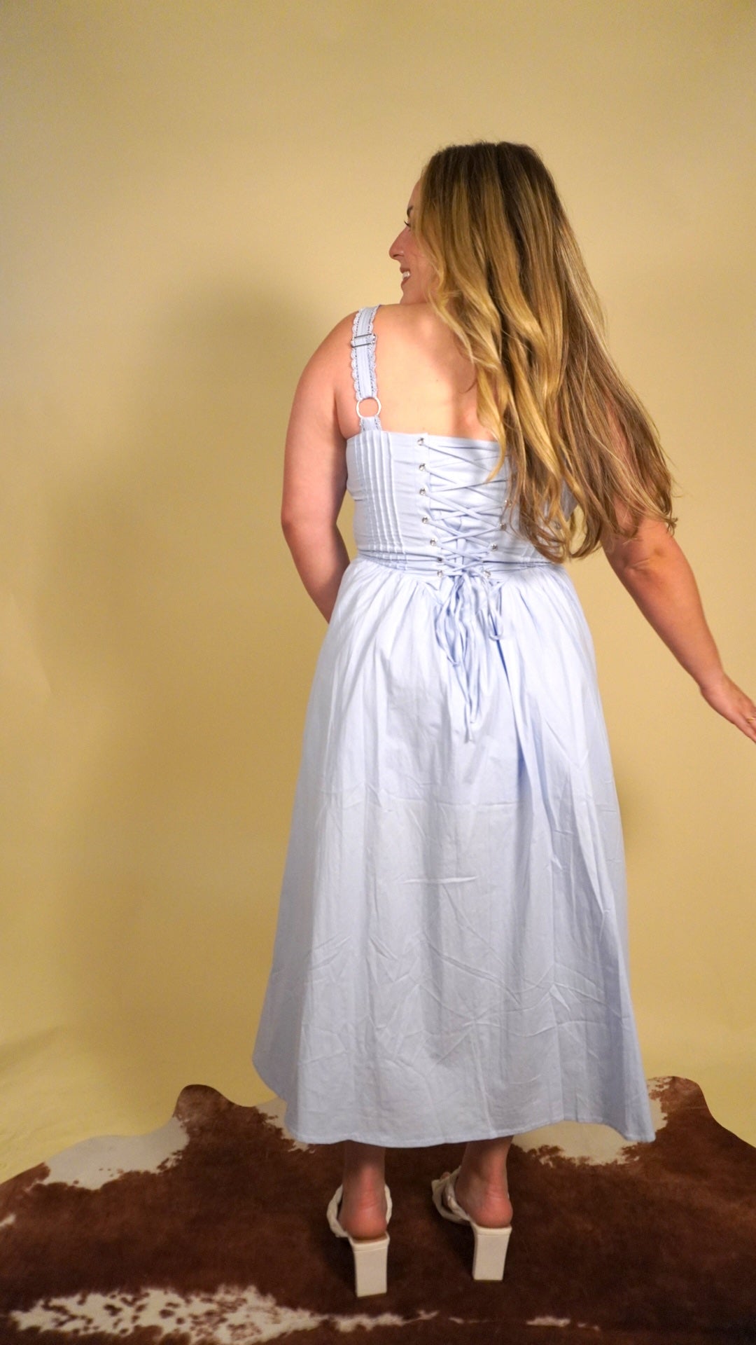 Cindy Milkmaid Midi Dress