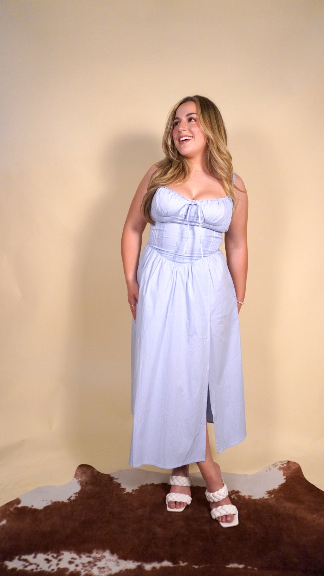 Cindy Milkmaid Midi Dress