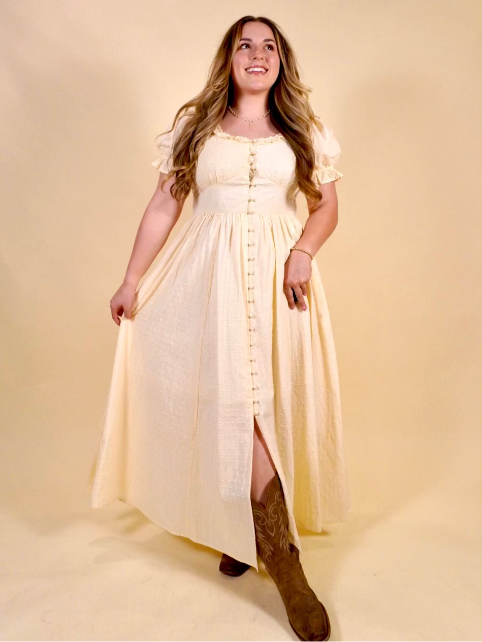 chinese dress ladies Valensole Swiss Dot Maxi Dress main image 1