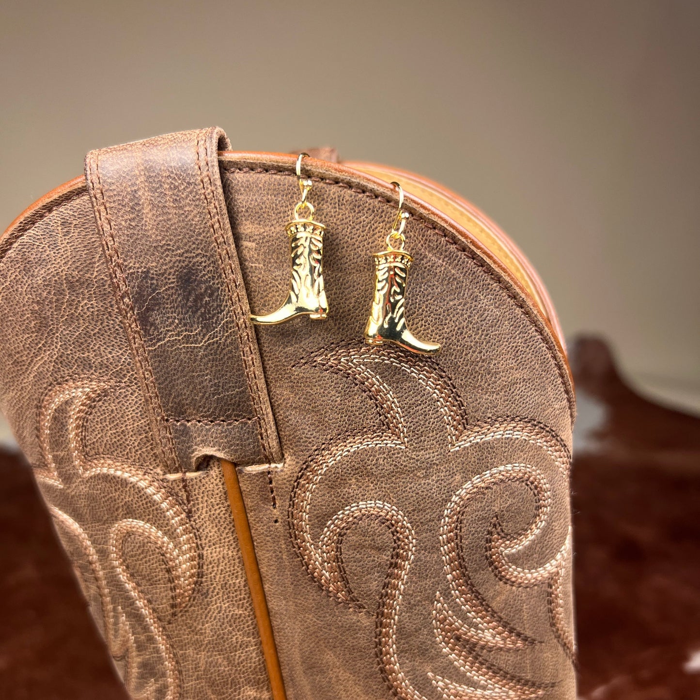 Knockin' Boots Dangle Earrings