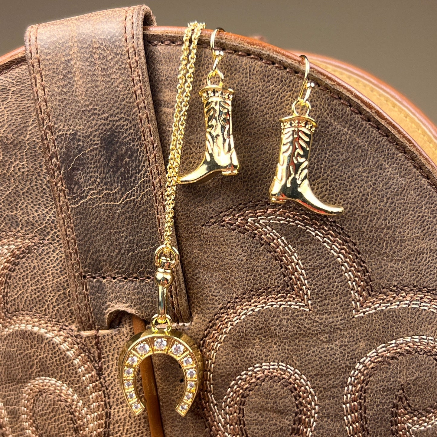 Knockin' Boots Dangle Earrings