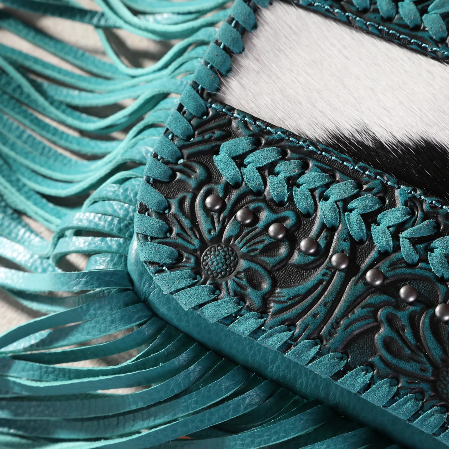 Montana West Fringe Crossbody- Turquoise