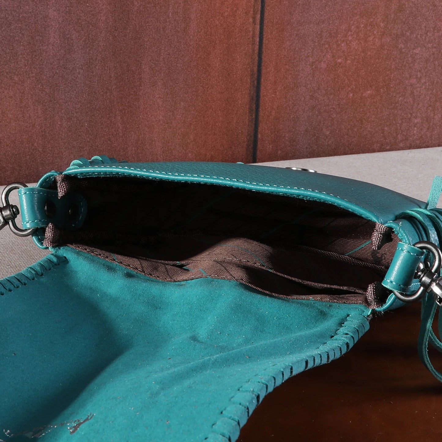 Montana West Fringe Crossbody- Turquoise