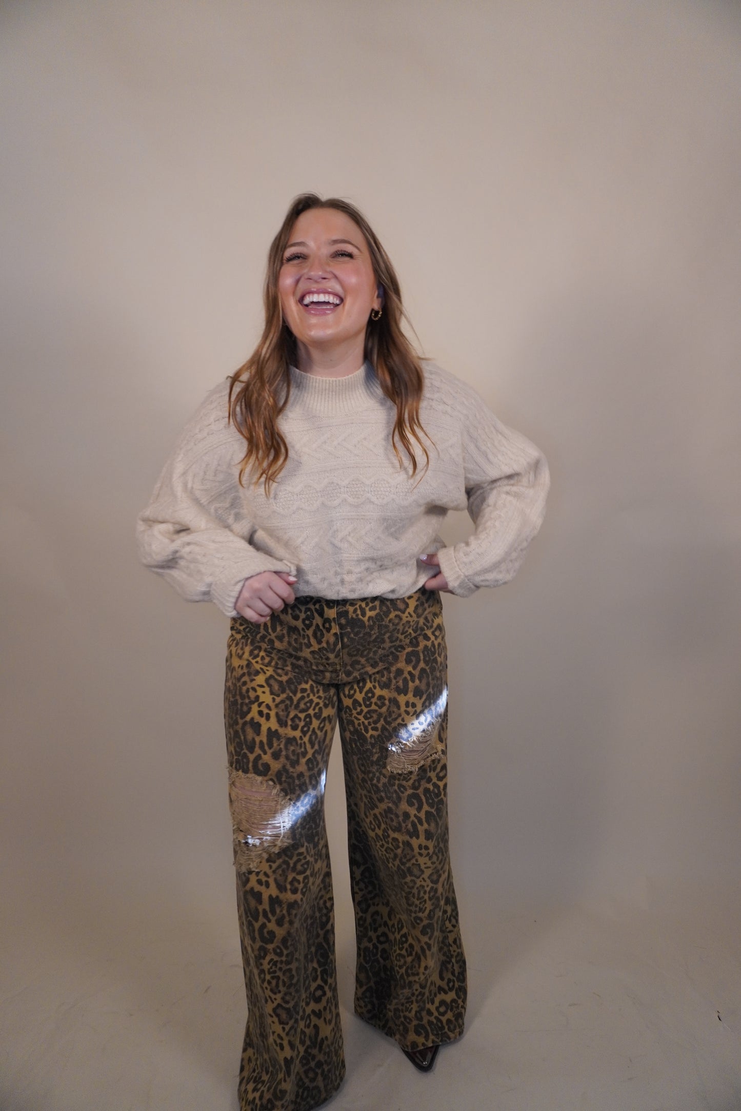 Tori Leopard Denim