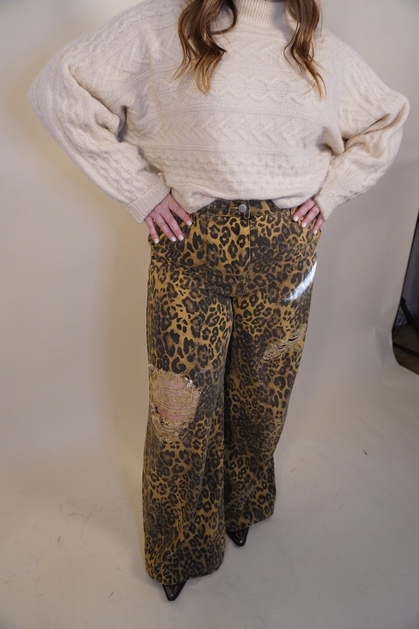 Tori Leopard Denim