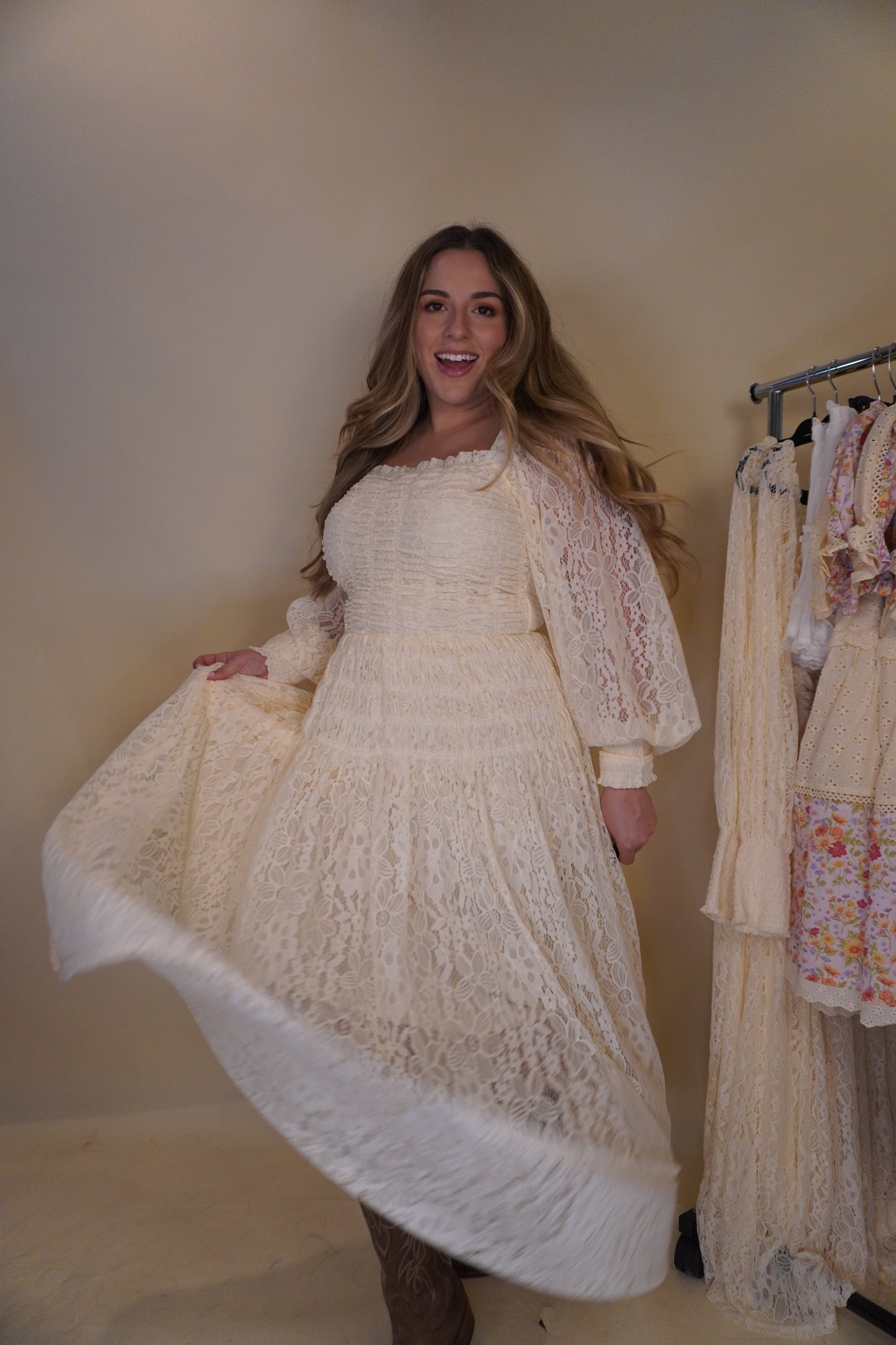 Vintage Lace Maxi Dress