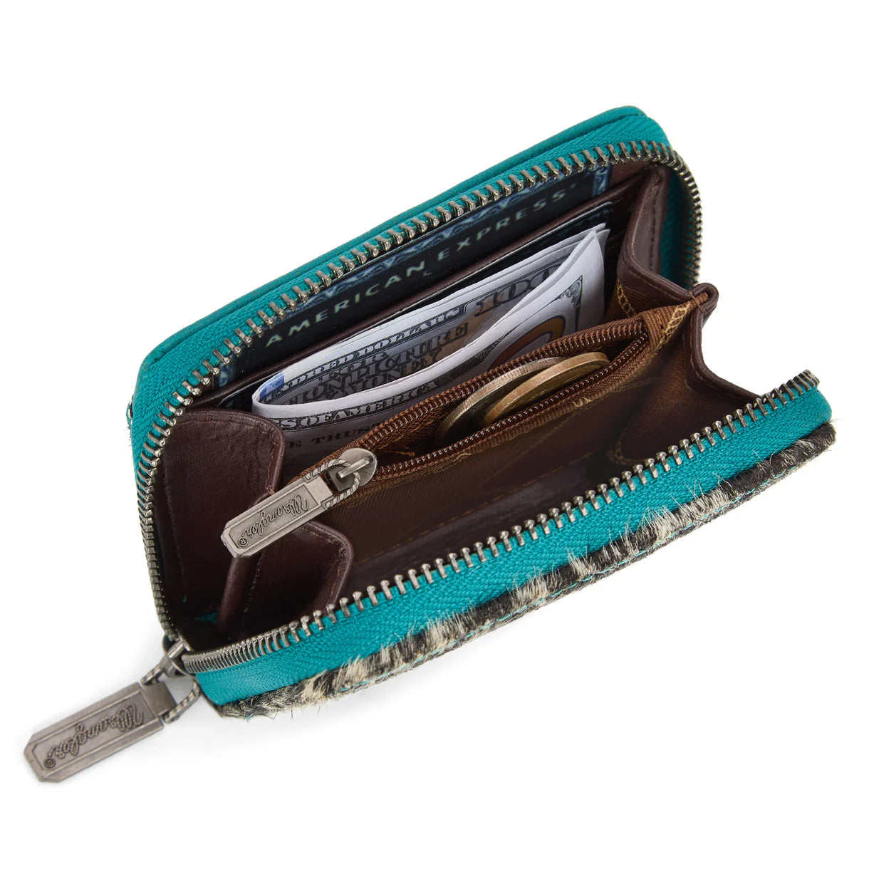 Wrangler Cowhide Mini Wallet | Turquoise