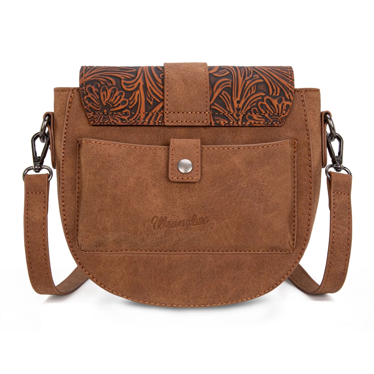 Wrangler Saddle Crossbody Bag- Brown