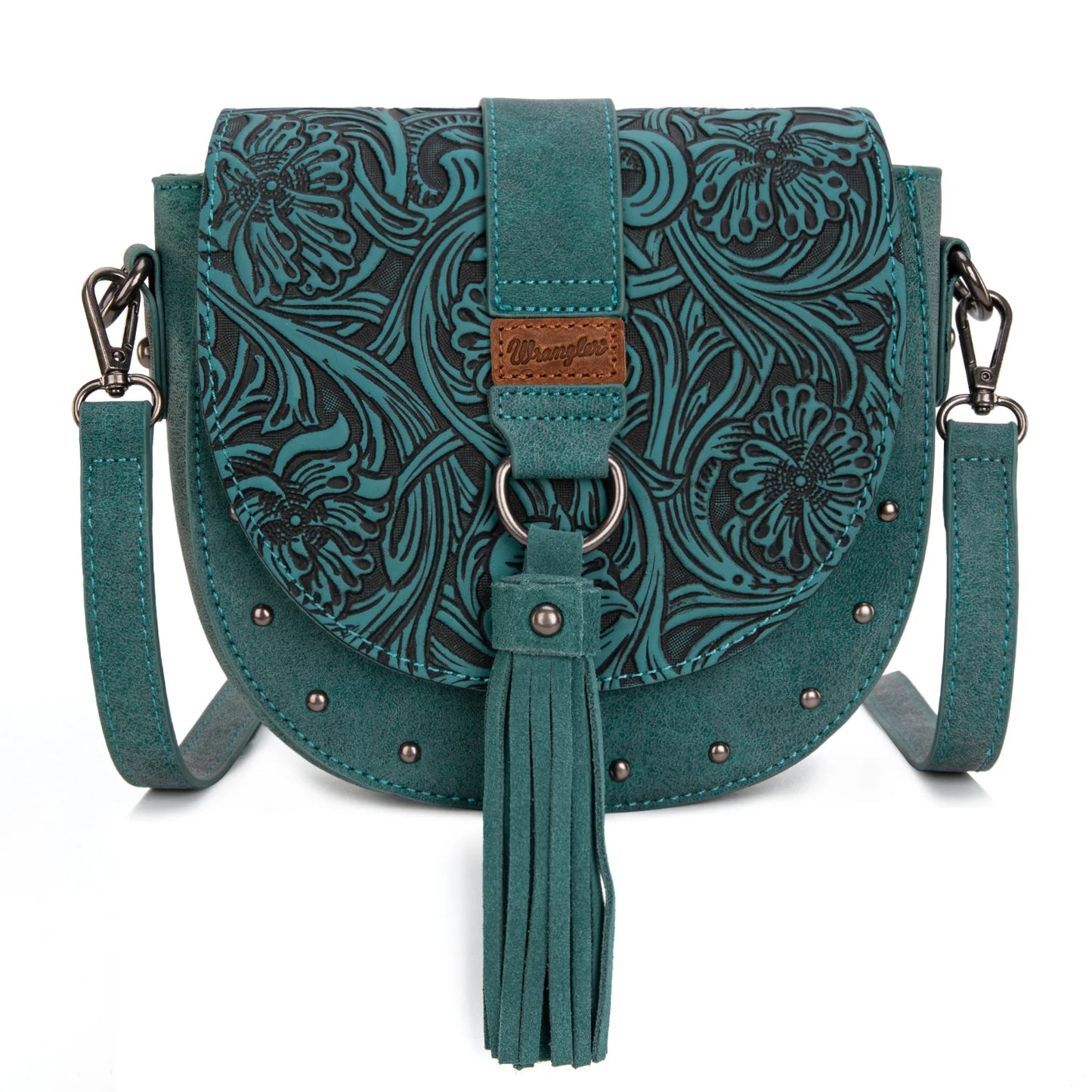 Wrangler Saddle Crossbody Bag- Turquoise