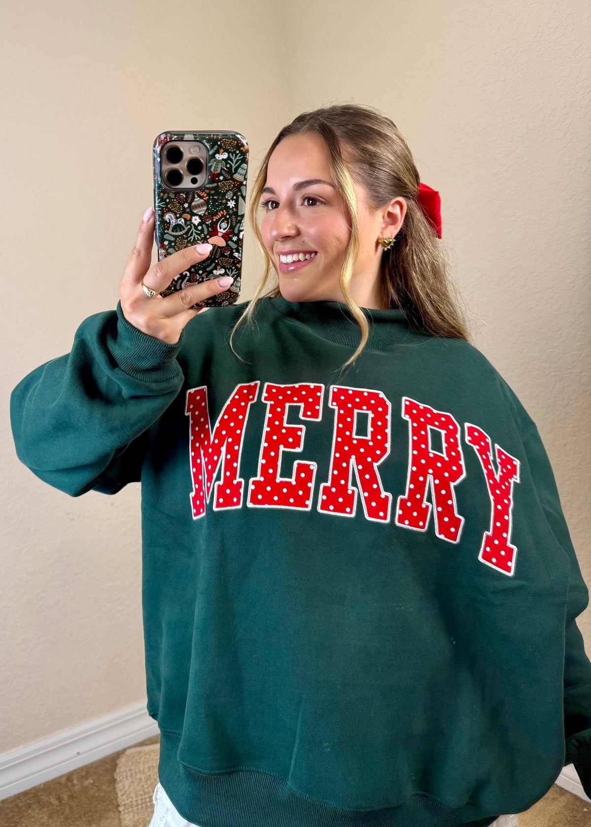 Merry Mock Neck Sweatshirt