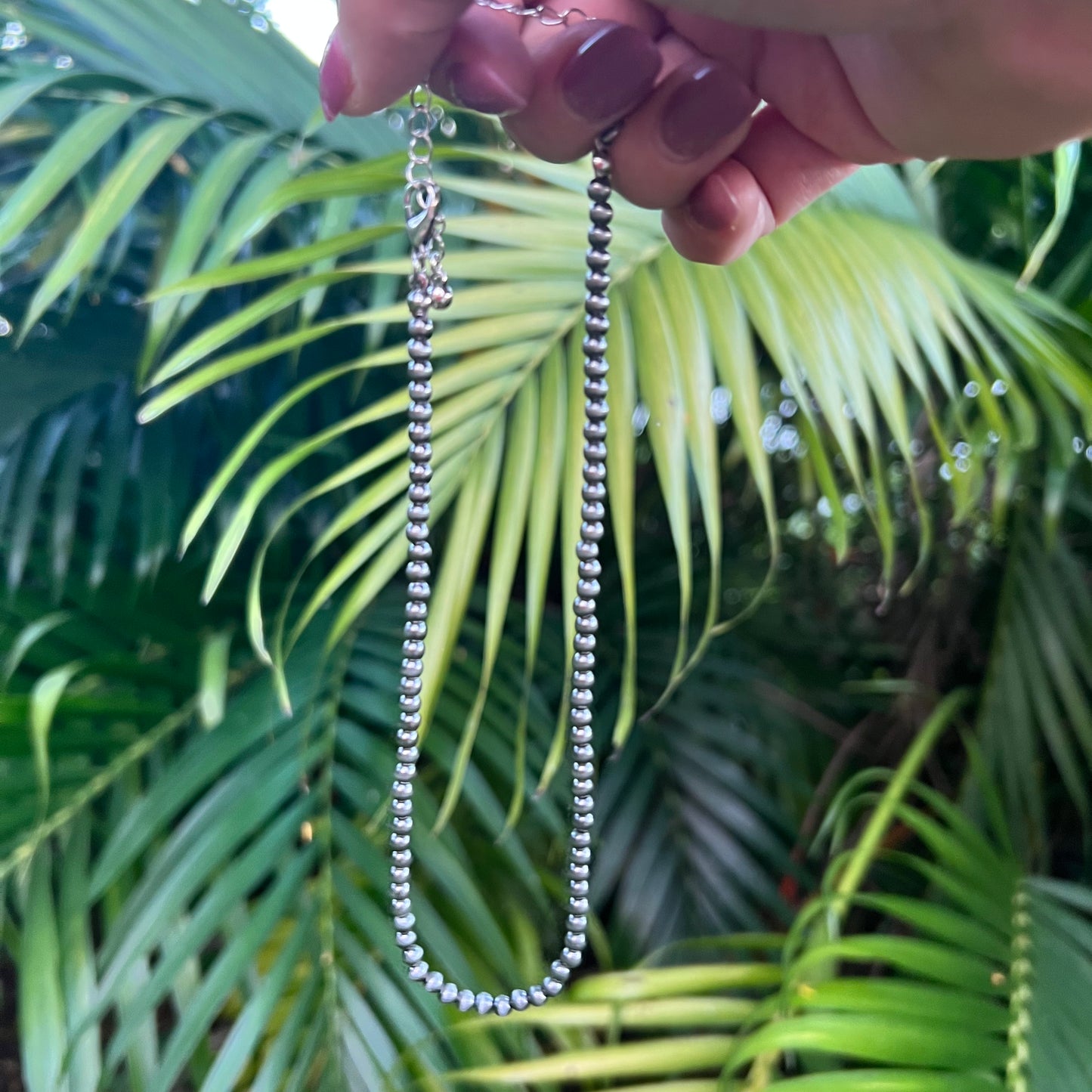 Collier ras du cou en perles Navajo de 4 mm
