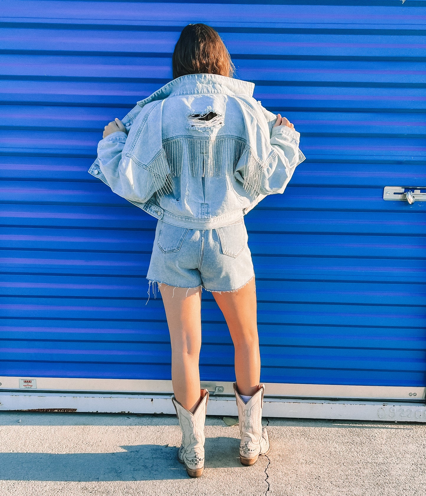 « Ici pour la fête » Denim