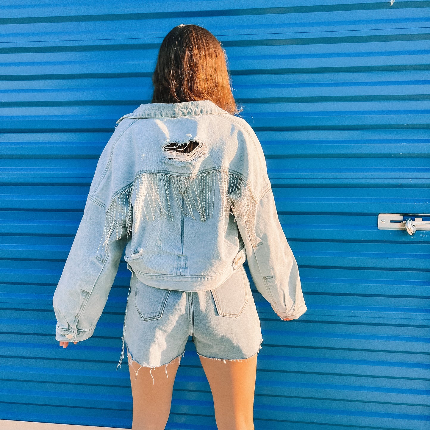 « Ici pour la fête » Denim
