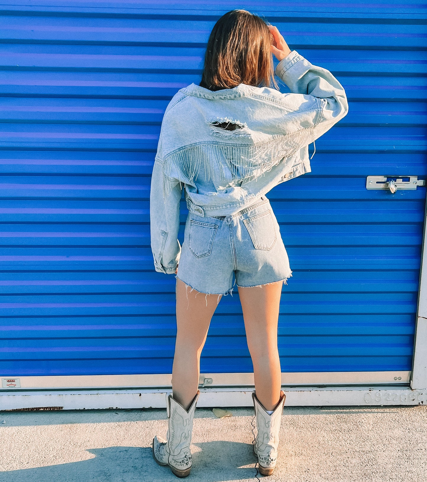 « Ici pour la fête » Denim