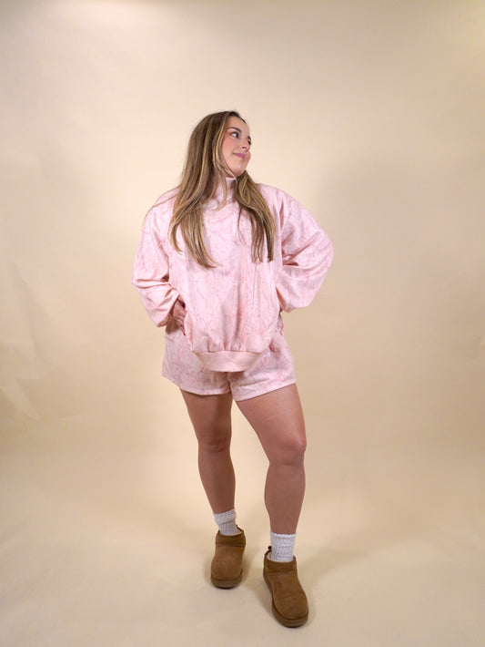 Pink Camo Lounge Set | Shorts