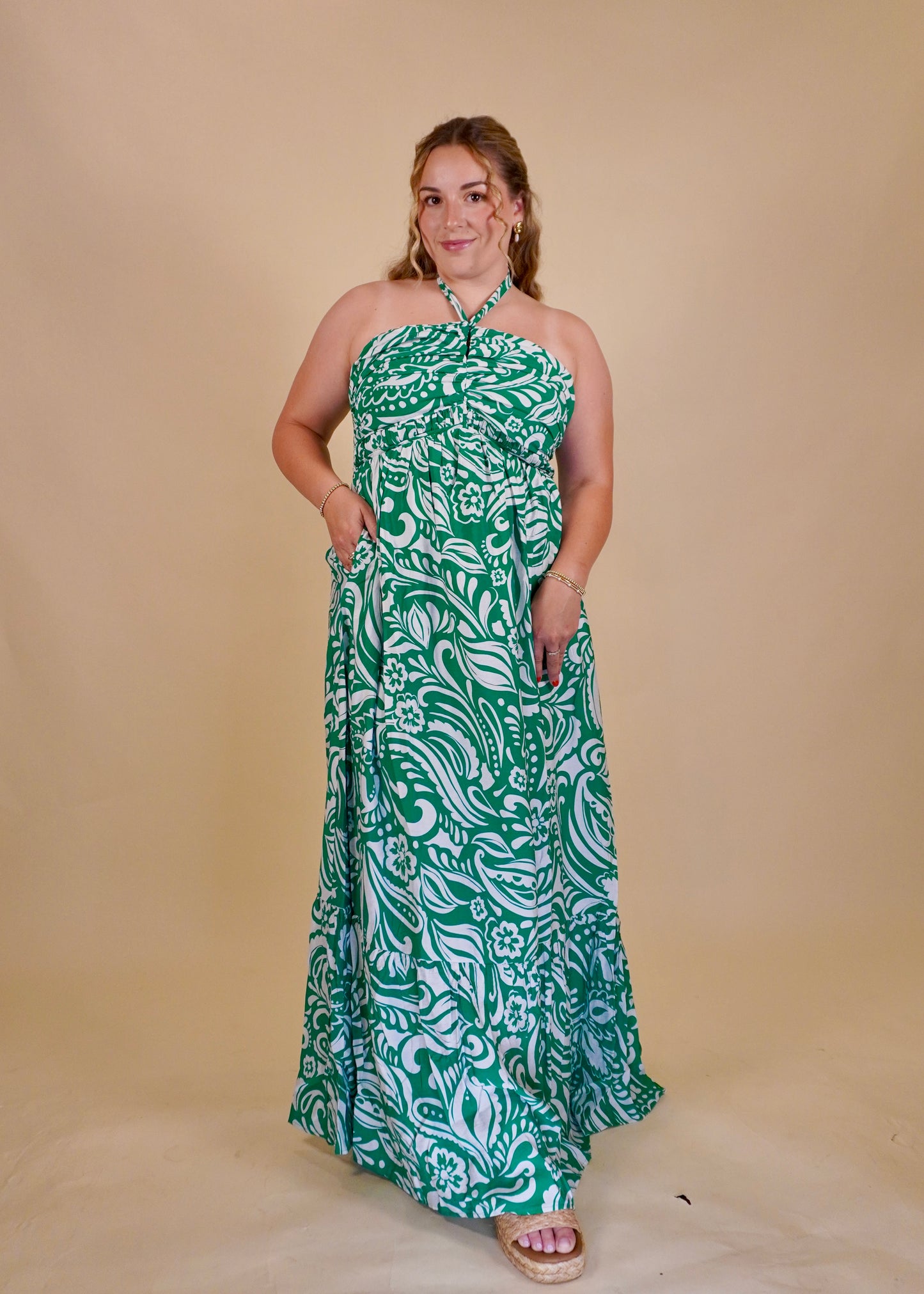 Paradise Halter Neck Maxi Dress