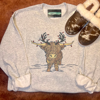 Christmas Cow Crewneck