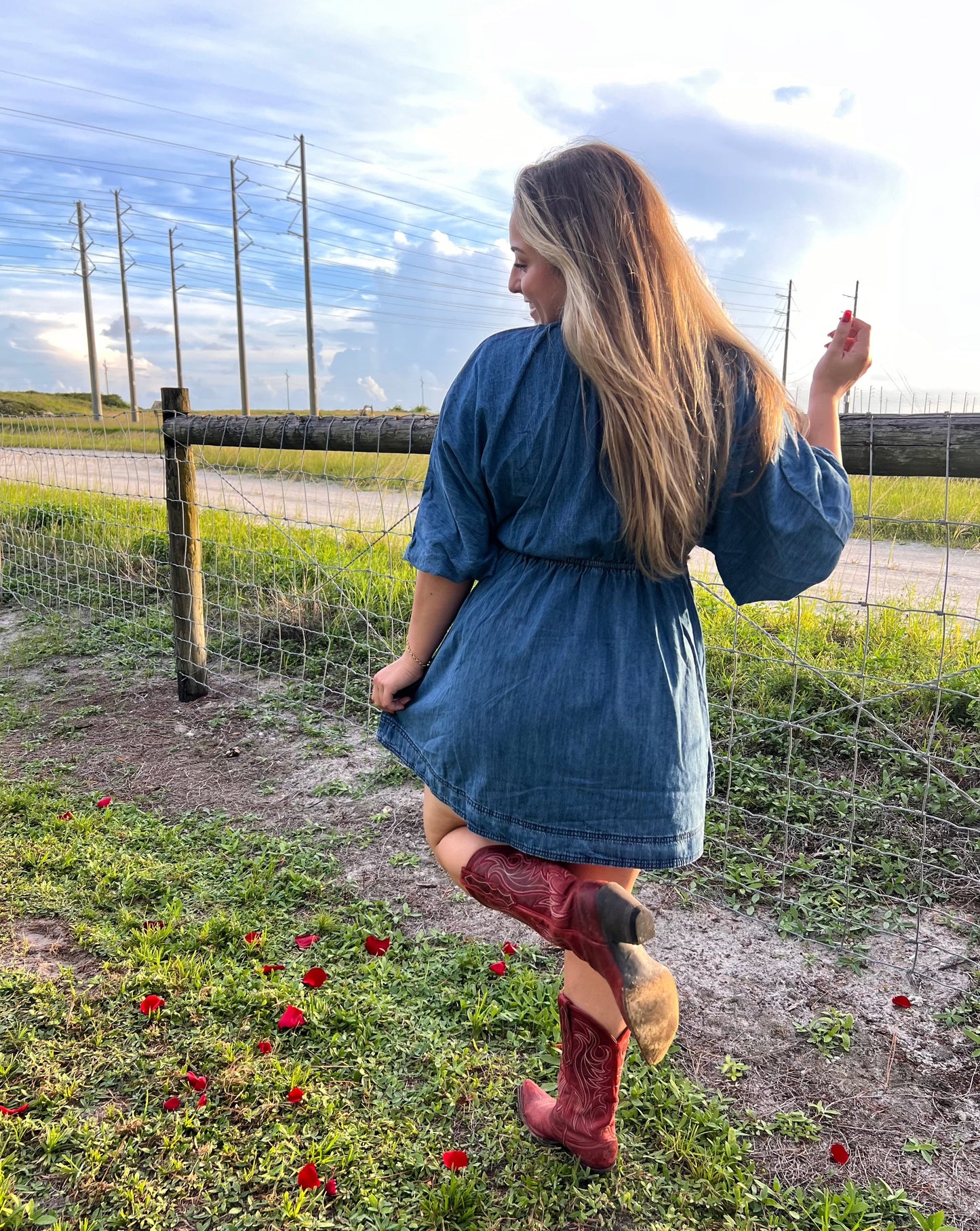 "Am I Okay?" Denim Mini Dress