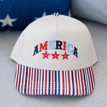 America 250 Striped Trucker Hat