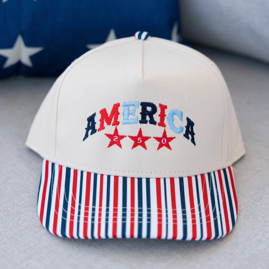 America 250 Striped Trucker Hat