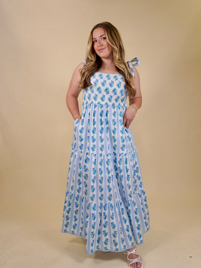 Blooming Maxi Dress | Blue
