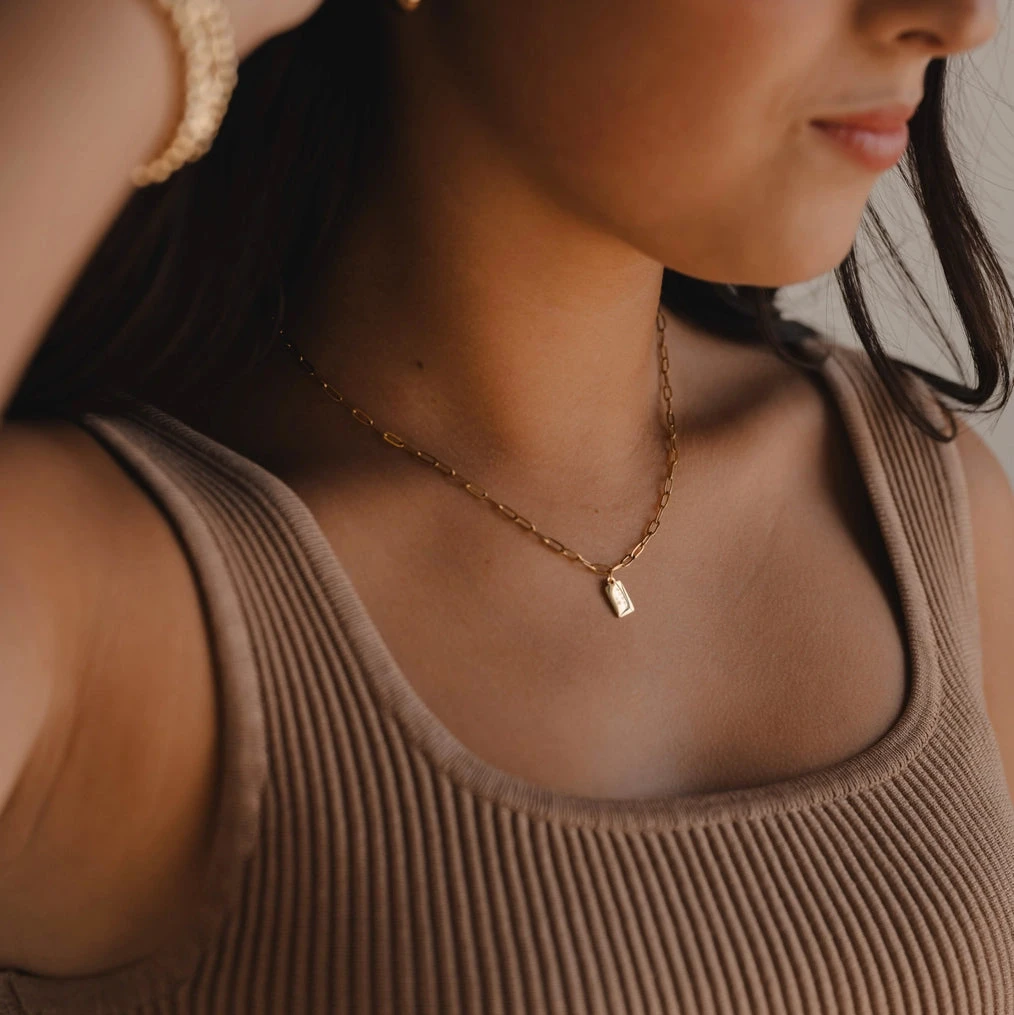 By Grace Mini Tag Necklace