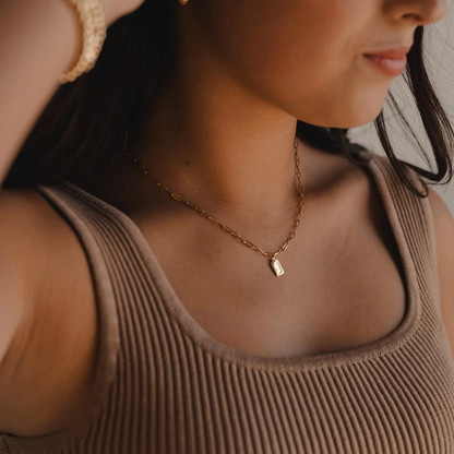By Grace Mini Tag Necklace