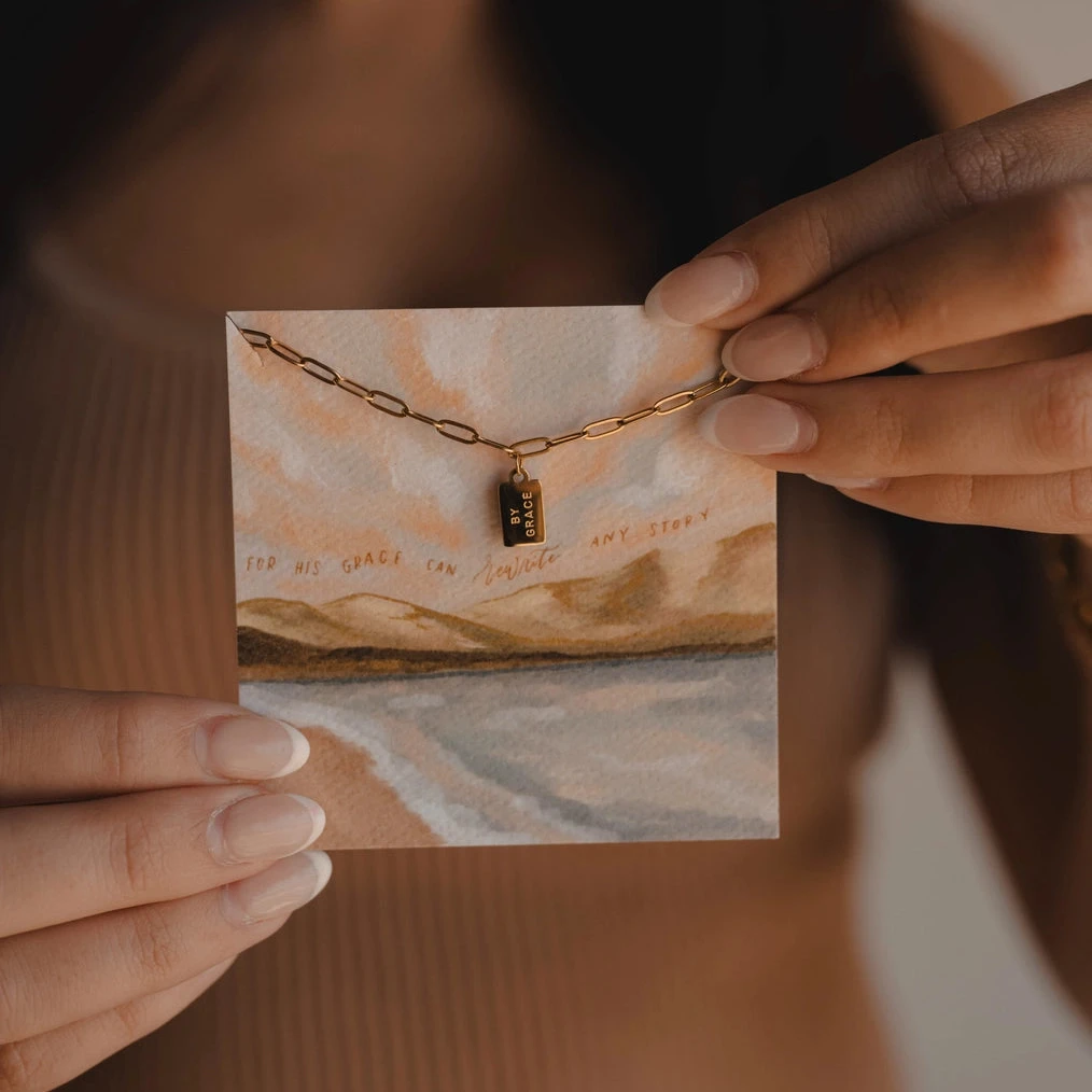 By Grace Mini Tag Necklace