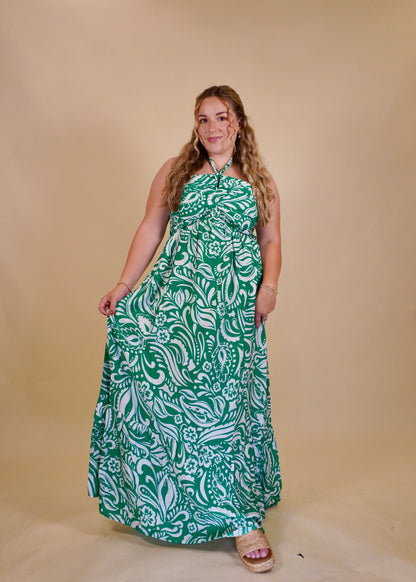 Paradise Halter Neck Maxi Dress
