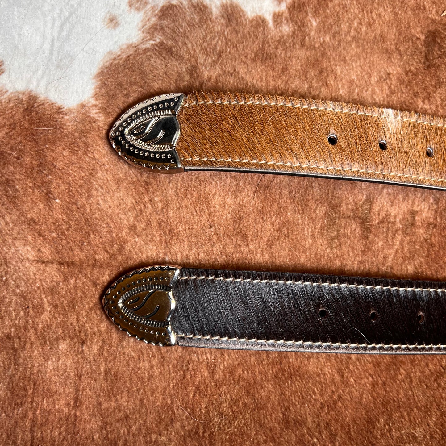 Cowhide Belt (Black & Brown)