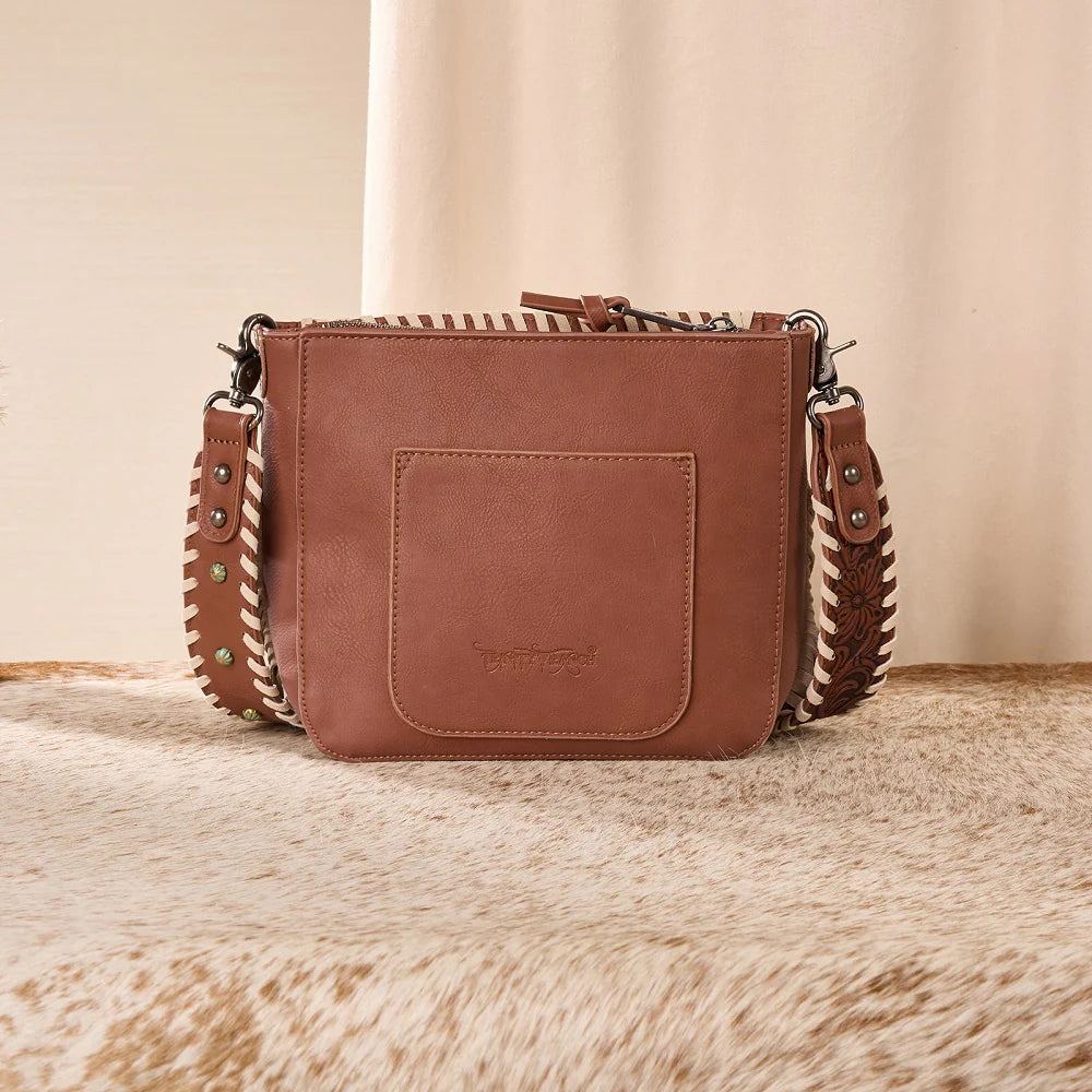 Cowhide Fringe Crossbody | Brown