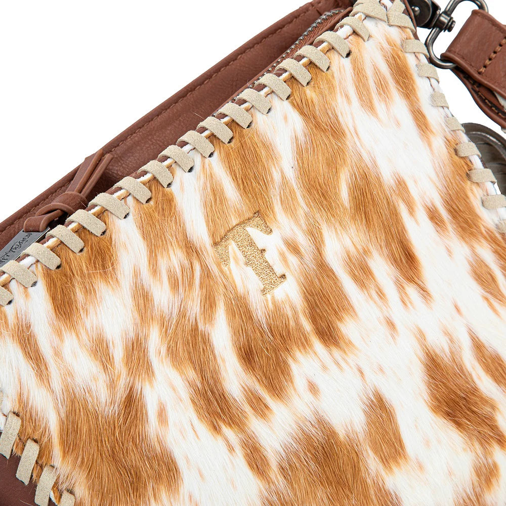 Cowhide Fringe Crossbody | Brown