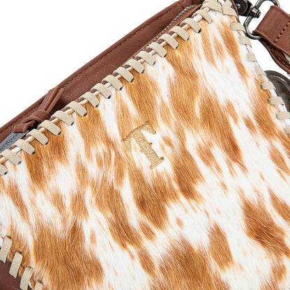 Cowhide Fringe Crossbody | Brown