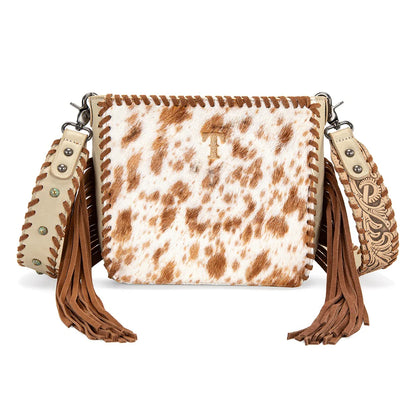 Cowhide Fringe Crossbody | Tan