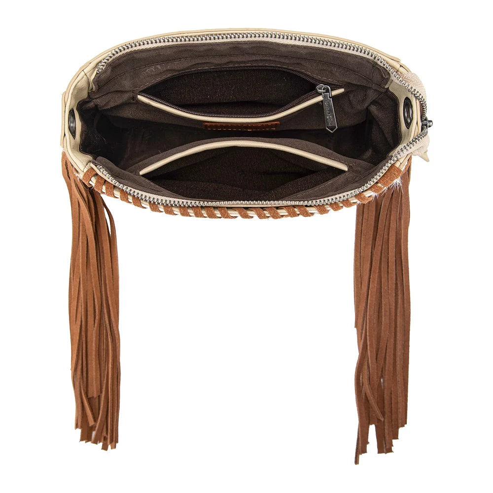 Cowhide Fringe Crossbody | Tan