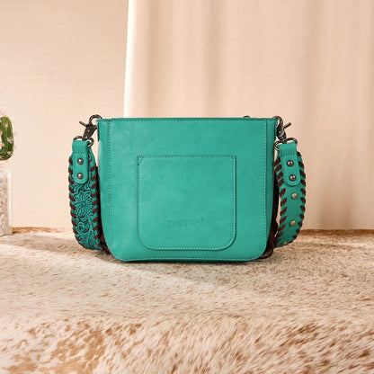 Cowhide Fringe Crossbody | Turquoise