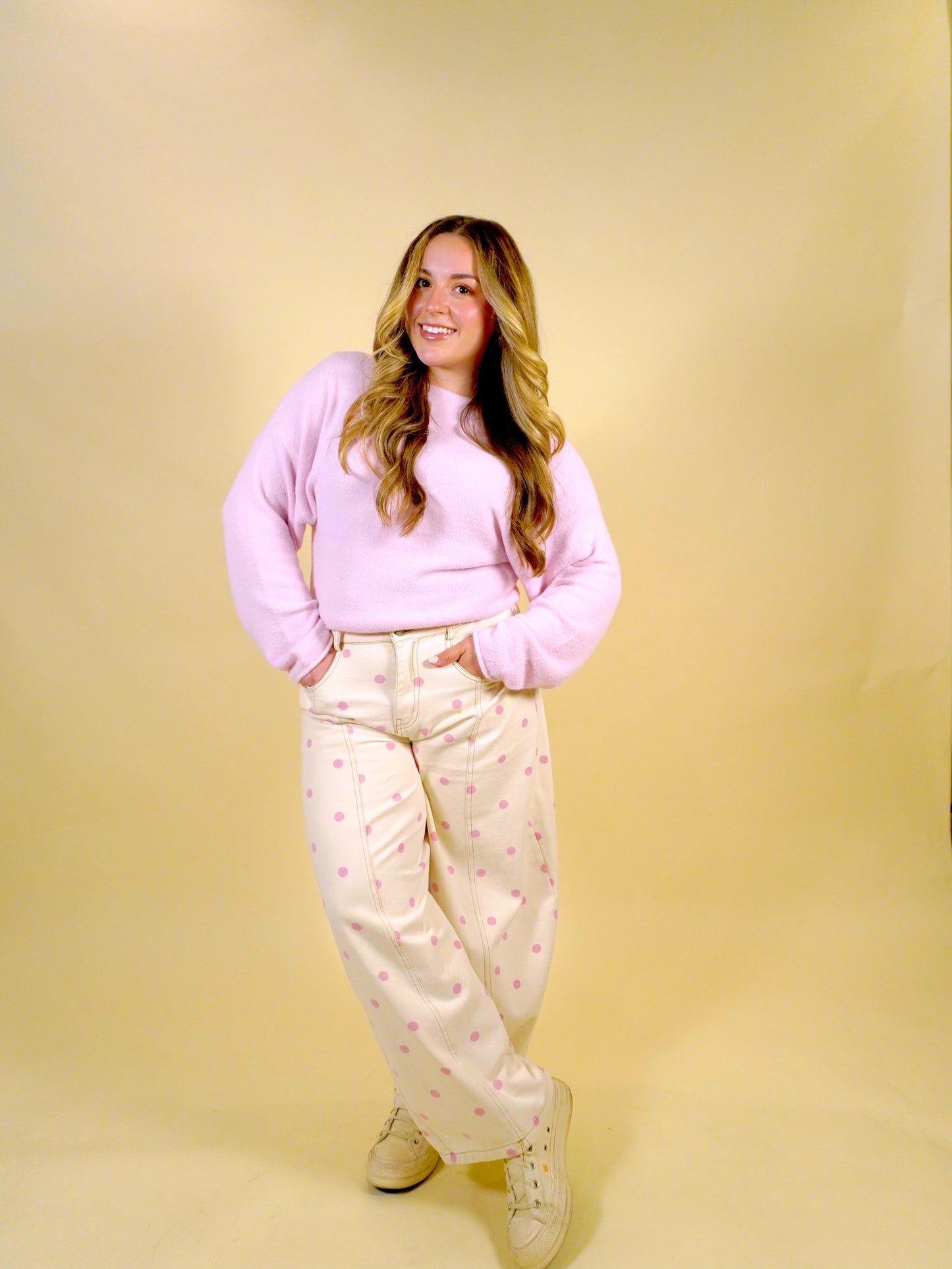 Dottie Barrel Jeans | Pink