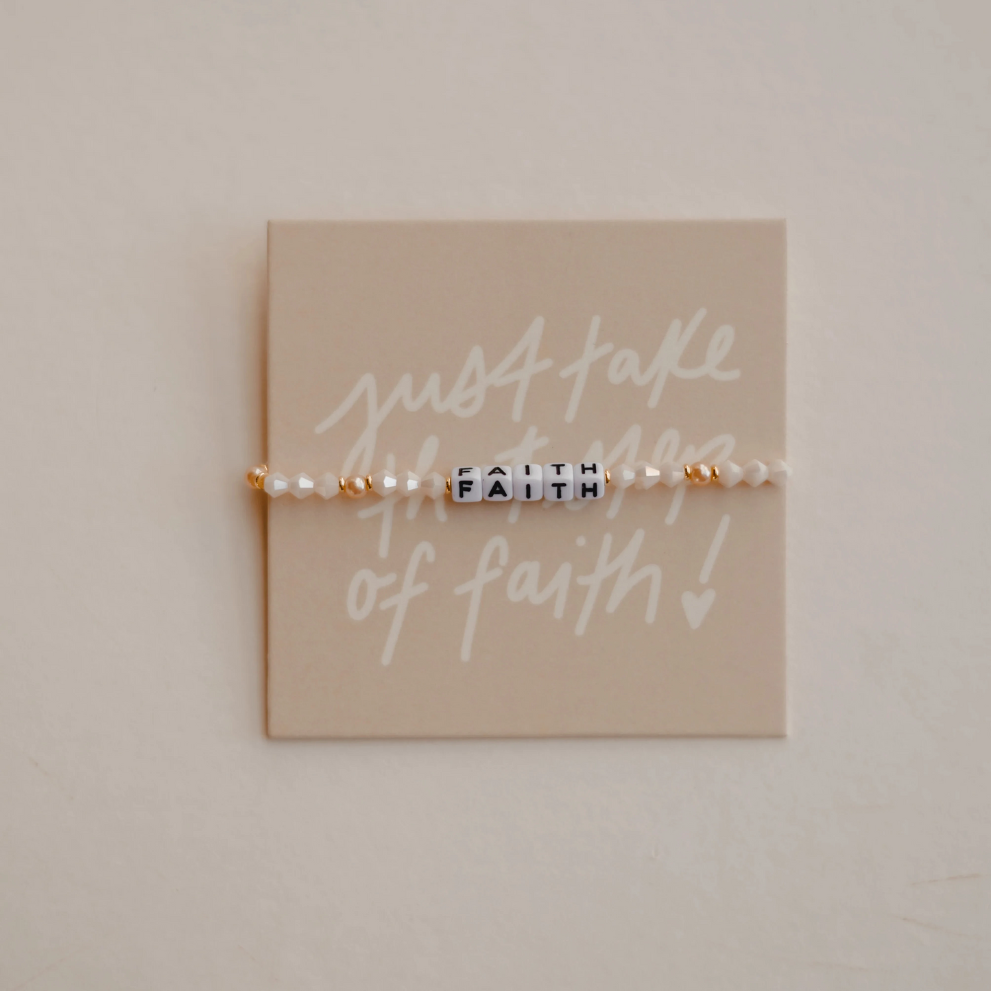 Beaded bracelet with the faith on it. Christian women's gifts and jewelry. 
