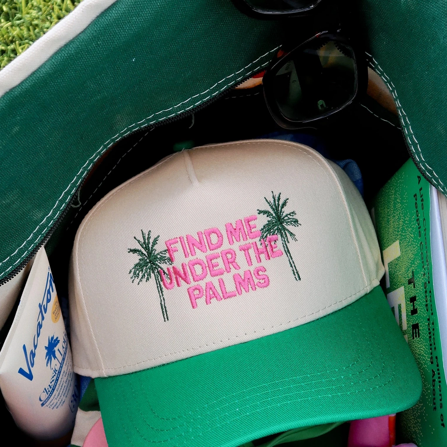 Find Me Under the Palms Trucker Hat