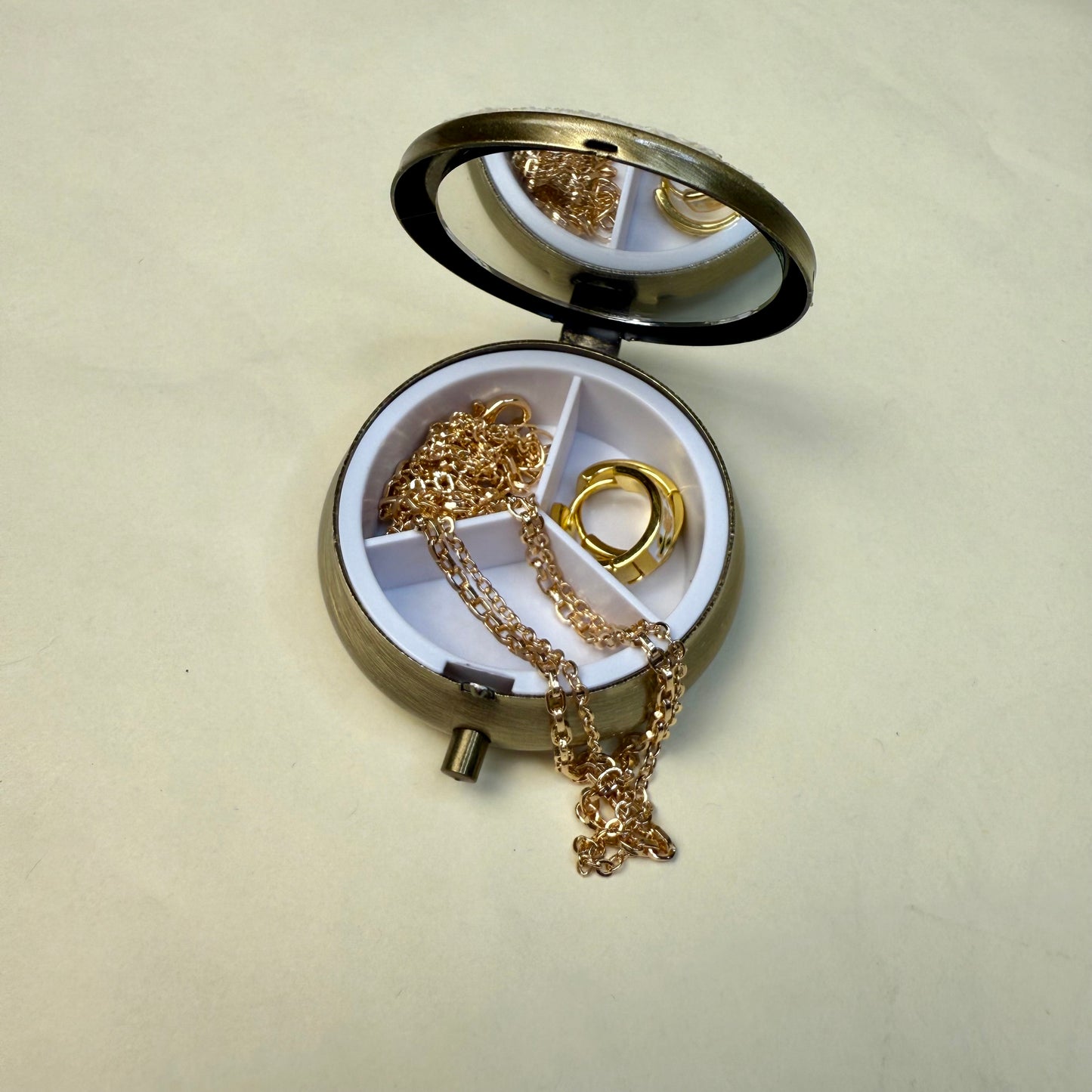 Floral Embroidery Mini Jewelry Box