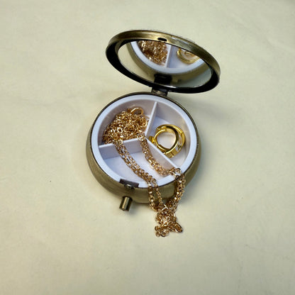 Floral Embroidery Mini Jewelry Box