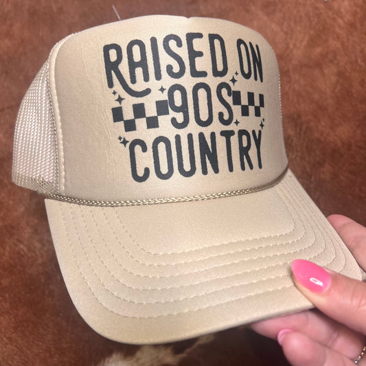 Raised On 90s Country Trucker Hat