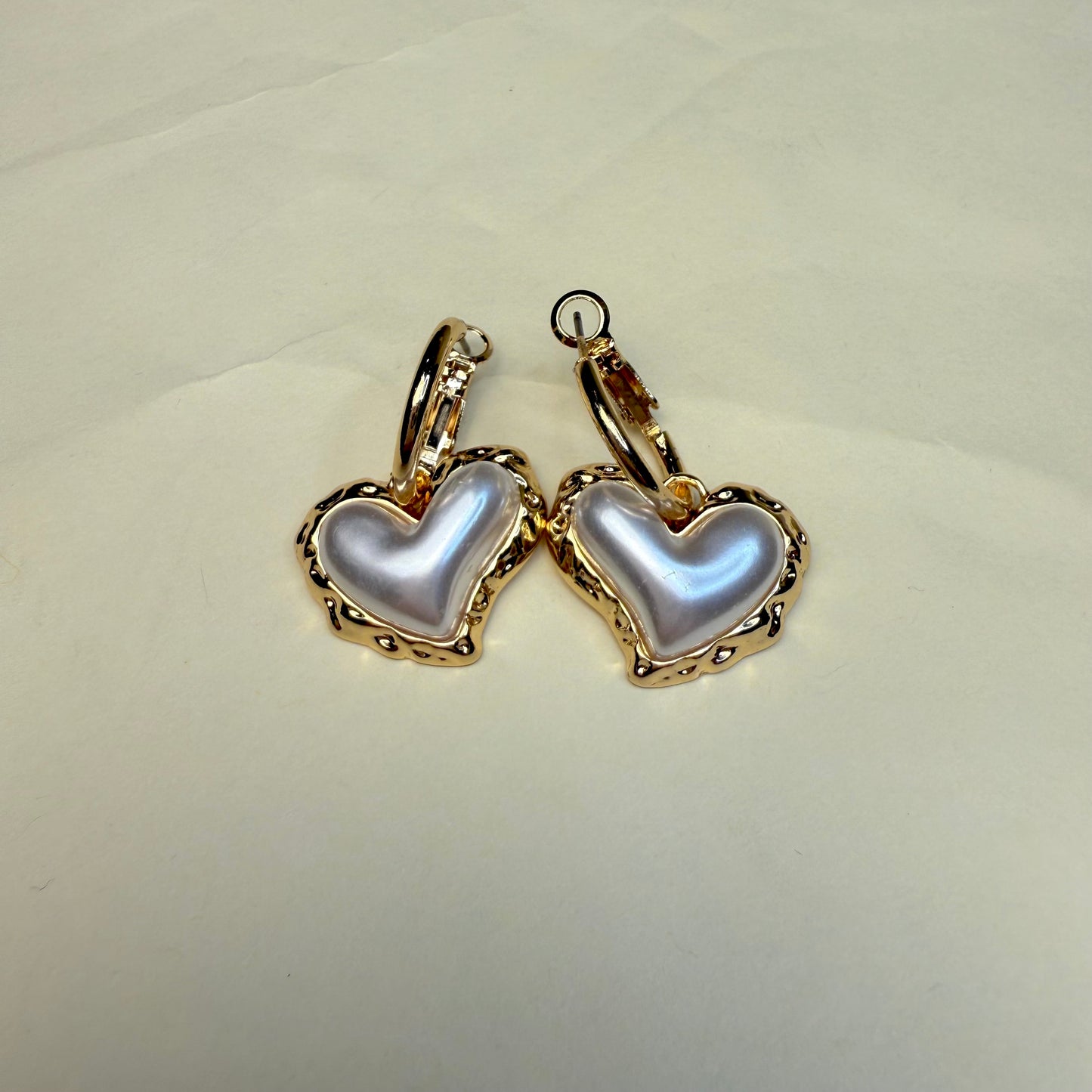 Full Heart Drop Earrings