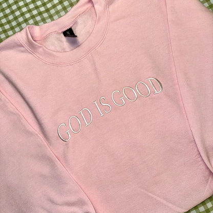 God is Good Crewneck | Pink
