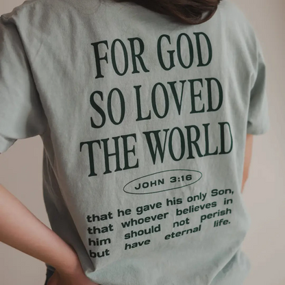 christian graphic tee shirt with bible verse