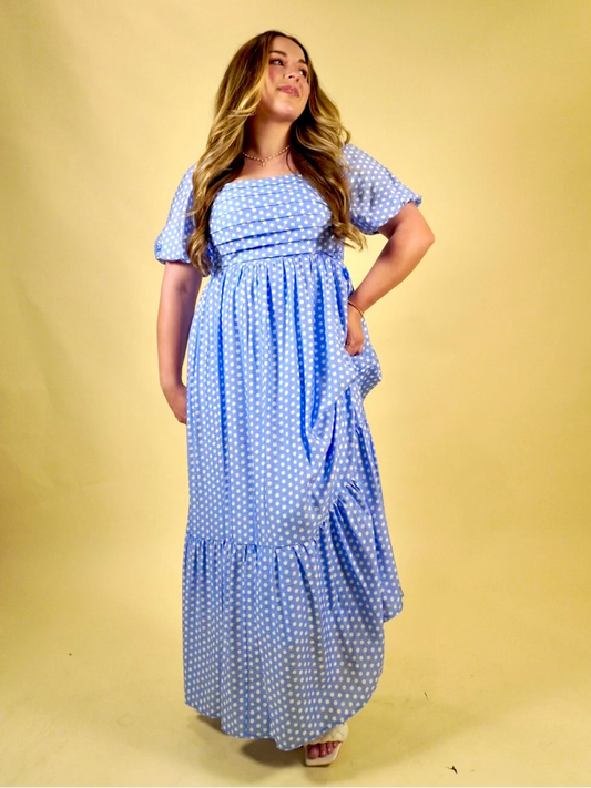 Gracie Polka Dot Maxi Dress