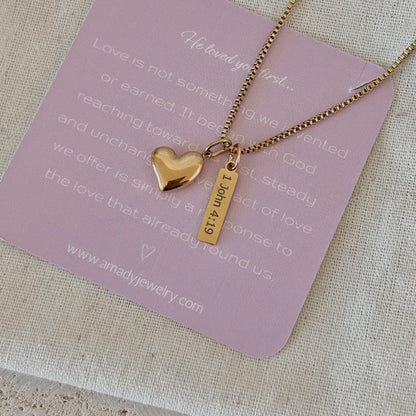 He Loved Me First Necklace | Gold Plated